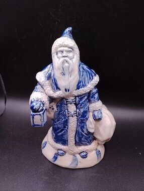 Vintage Pottery Works 1991 Annual Santa RPW Salt Glazed 6.5"